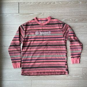 Timberland Pink Striped Long Sleeve Tee